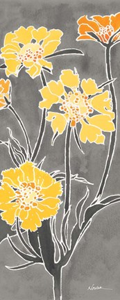 Framed Cloisonne Beauty II Gray Print