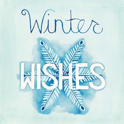 Framed Snowflake Sayings II Print