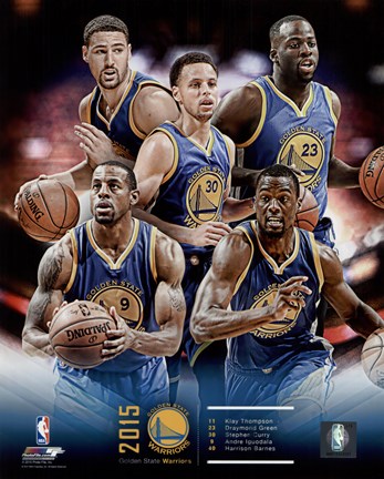 Framed Golden State Warriors 2015-16 Team Composite Print