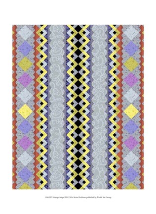 Framed Vintage Stripe III Print