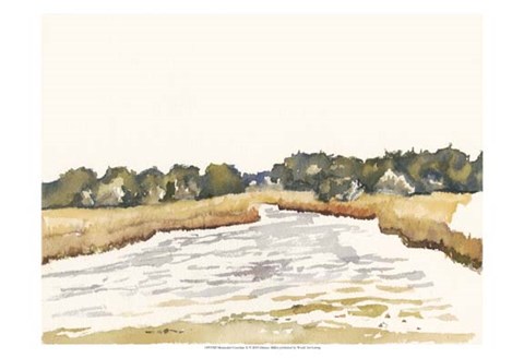 Framed Minimalist Coastline II Print