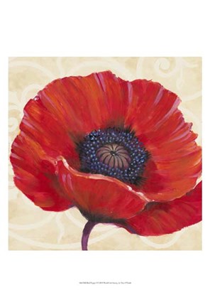 Framed Red Poppy I Print
