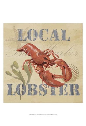 Framed Wild Caught Lobster Print