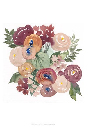 Framed Pirouette Posy I Print