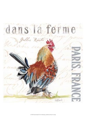 Framed Dans la Ferme II Print