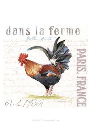 Framed Dans la Ferme III Print
