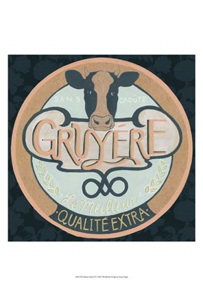 Framed Cheese Label IV Print