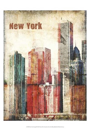 Framed New York Grunge III Print