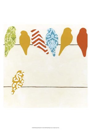Framed Patterned Perch II Print