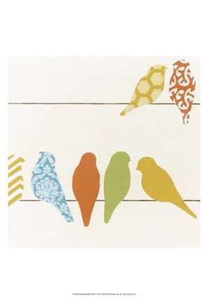 Framed Patterned Perch III Print