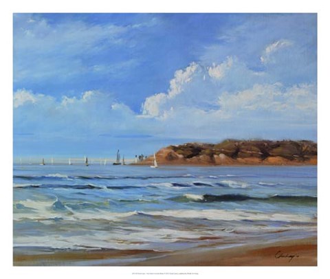 Framed Point Loma - View from Coronada Shores Print