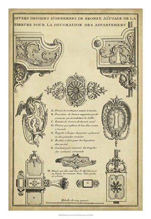 Framed Antique Decorative Locks II Print