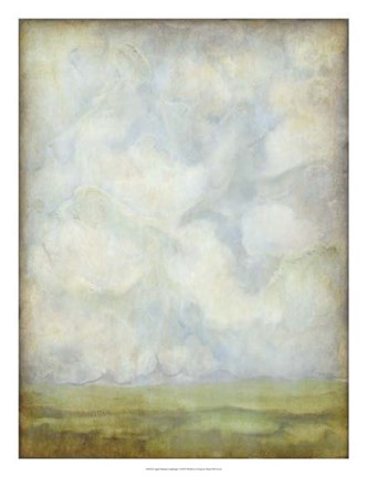 Framed Aged Abstract Landscape I Print