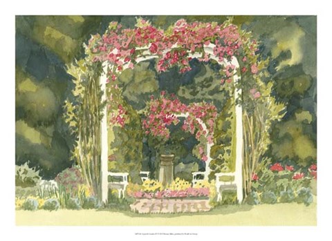 Framed Aquarelle Garden IV Print