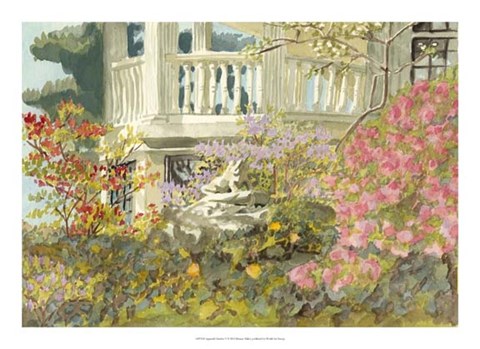 Framed Aquarelle Garden V Print