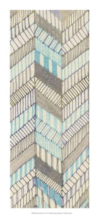 Framed Sketched Chevron I Print