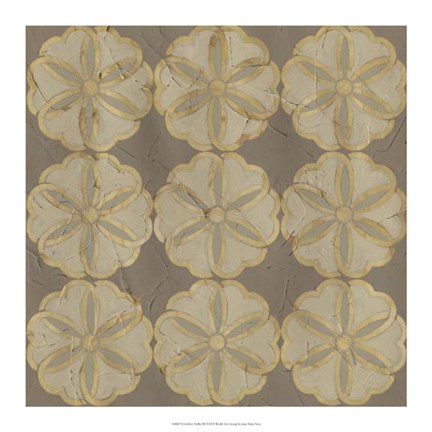 Framed Golden Trellis III Print