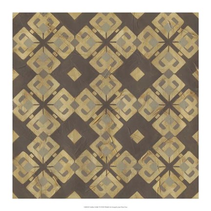 Framed Golden Trellis VI Print