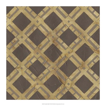 Framed Golden Trellis VIII Print