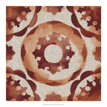 Framed Elemental Tiles III Print