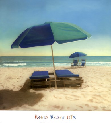 Framed Coastal Blues Print