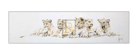 Framed Lion Cubs (LE) Print