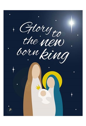 Framed Nativity King Print