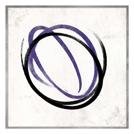 Framed Abstract Circle Purple Print