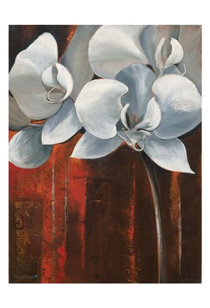 Framed Pearl Orchid I Print