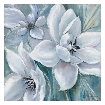 Framed White Satin Print