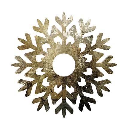 Framed Glimmer Snowflakes 3 Print