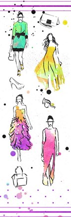Framed Colorful Dresses Print