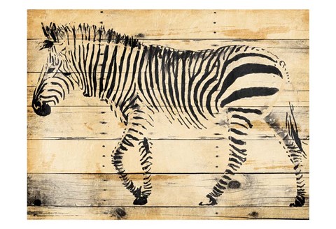 Framed Zebra Wood Print