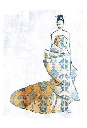 Framed Oriental Dress Print
