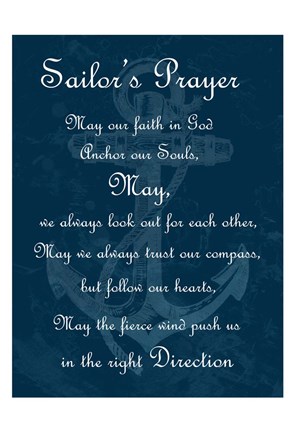 Framed Sailor's Prayer 2 Print