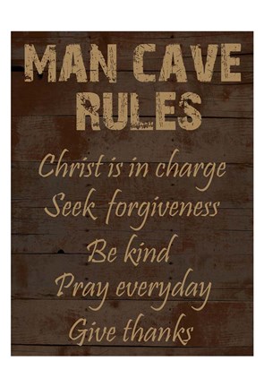Framed Religious Man Cave Print