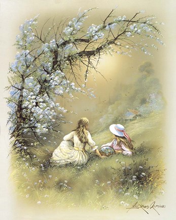 Framed Little Girl E Print