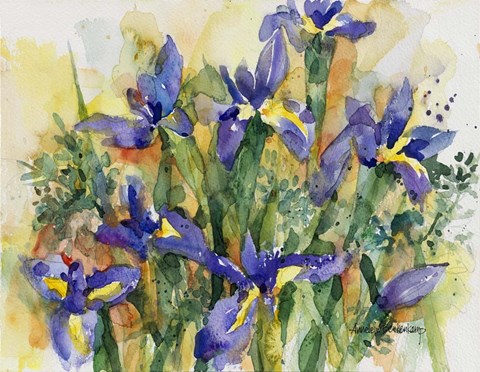 Framed Indelible Irises Print