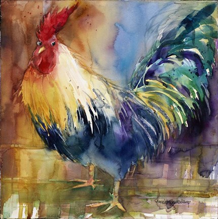 Framed Renegade Rooster Print