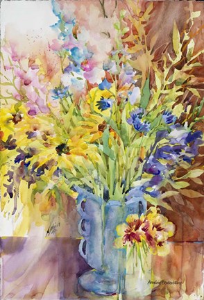 Framed Blue Vase Print