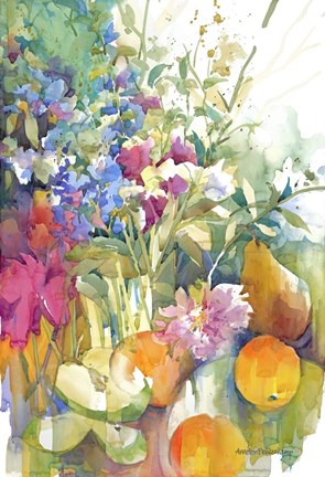 Framed Fruit Bouquet Print