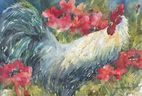 Framed Among The Poppies Print