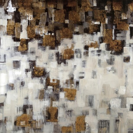 Framed City Nights, Gold Print