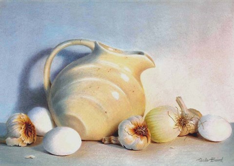 Framed White Study Print