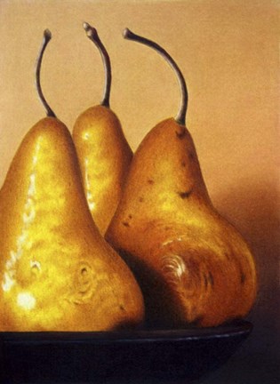 Framed Three Pears on Stonehenge Print