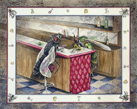 Framed Bar Flies Print