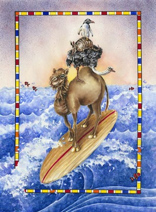 Framed Ride The Wave Print