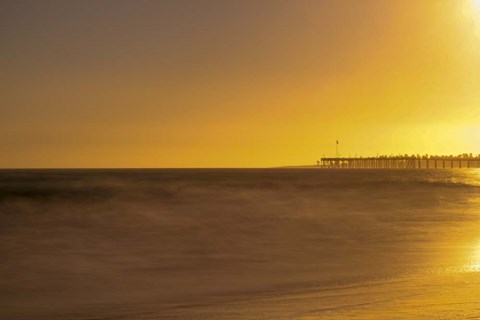Framed Pier Orange Print