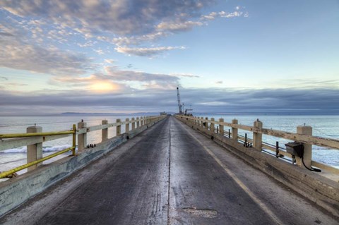 Framed Carpinteria Pier View I Print