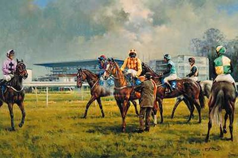 Framed Graham Isom - Sandown Racecourse [Ed 350] 23x17 Print Print